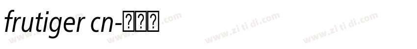 frutiger cn字体转换